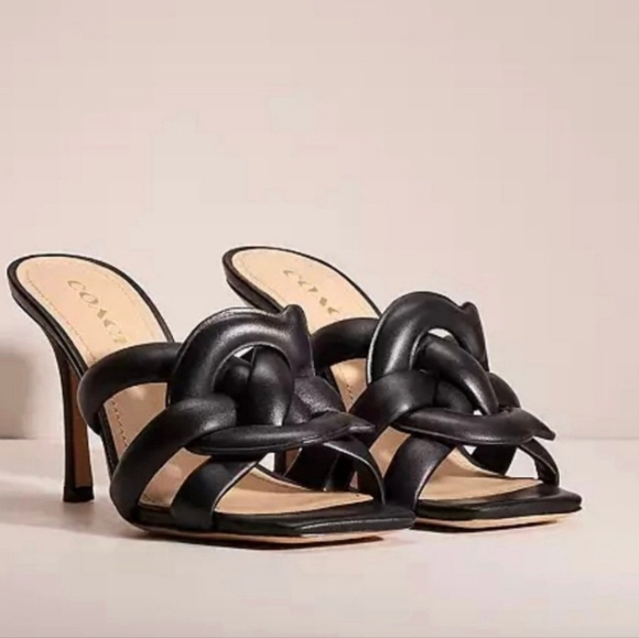 Coach Kellie Leather Sandals SZ 9 - Picture 6 of 9